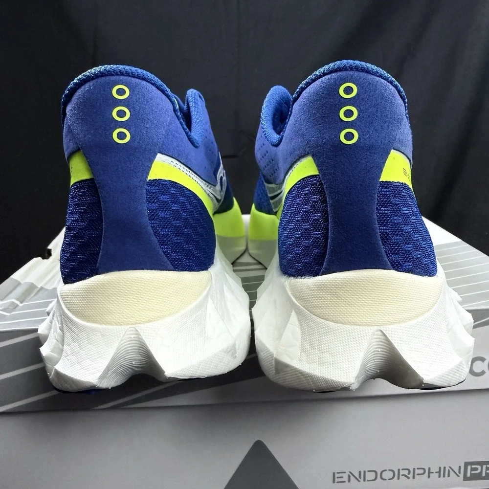 Size 14 Saucony Endorphin Pro 4 Men's Running Shoes Lapis Citron Blue Yellow